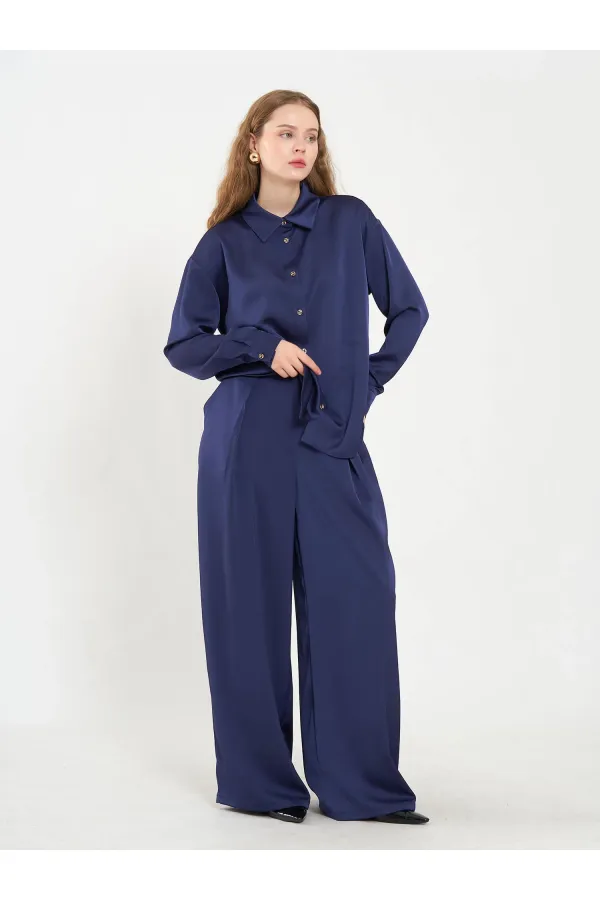 080771 Basic Satin Shirt