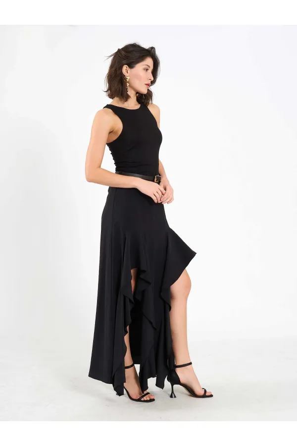 111711 Embellished Belted Dress