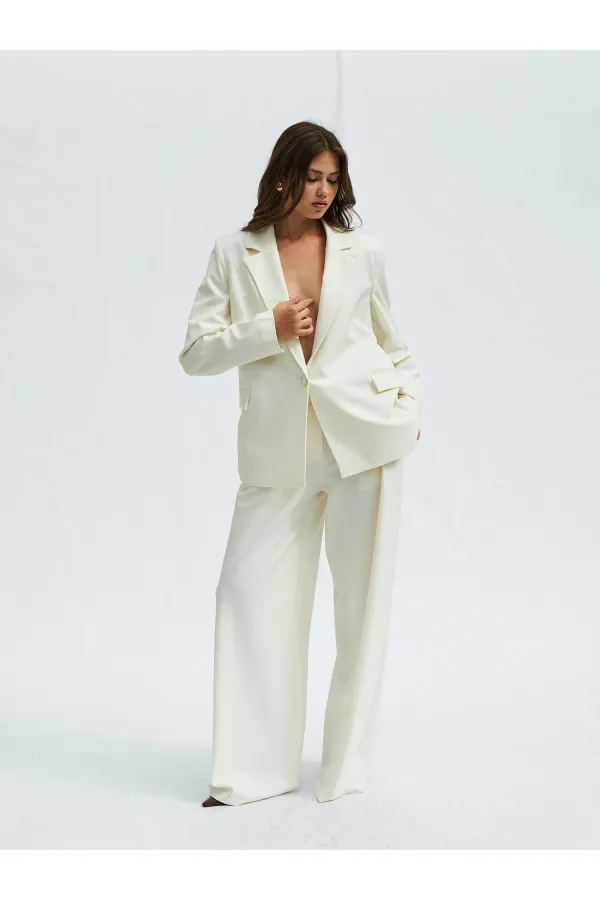 130984 Tek Düğmeli Blazer Ceket