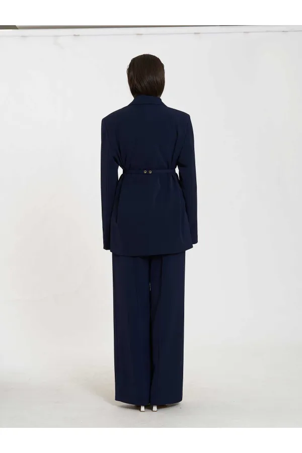 131060 Kemer Detaylı Oversize Ceket