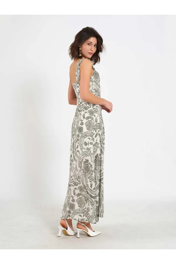 111557 Patterned Slit Dress