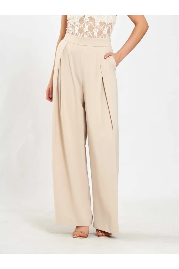 031635 A pileli Bol Paça Pantolon