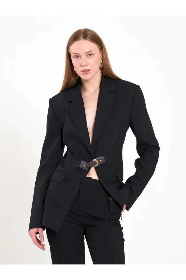 131066 Stella Jacket with Front Belt Buckle