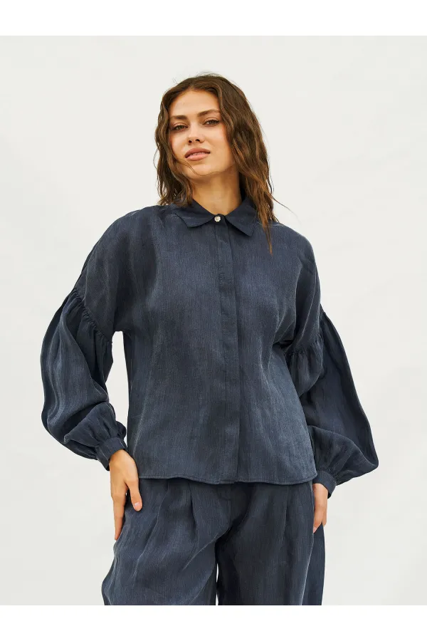 220579 Balon Kol Gömlek Pantolon Takım