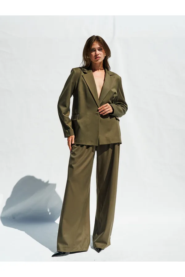 130984 Single-Button Blazer Jacket