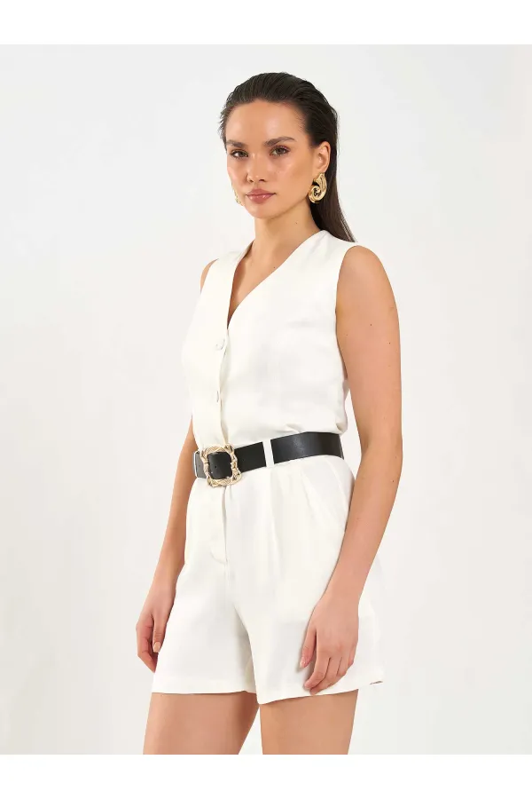 010874 Pleated Mini Shorts