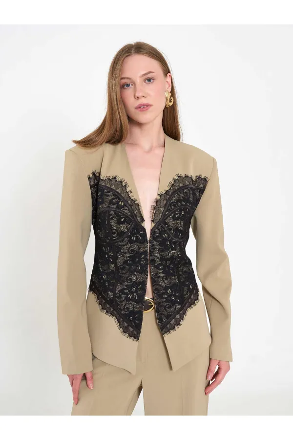 131064 Lace Corset Fit Jacket