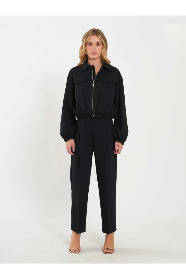 160896 Önü Fermuarlı Bomber Ceket