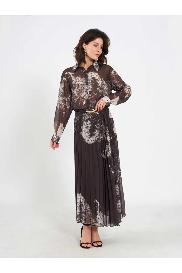 Chemise en mousseline effet aquarelle 080813