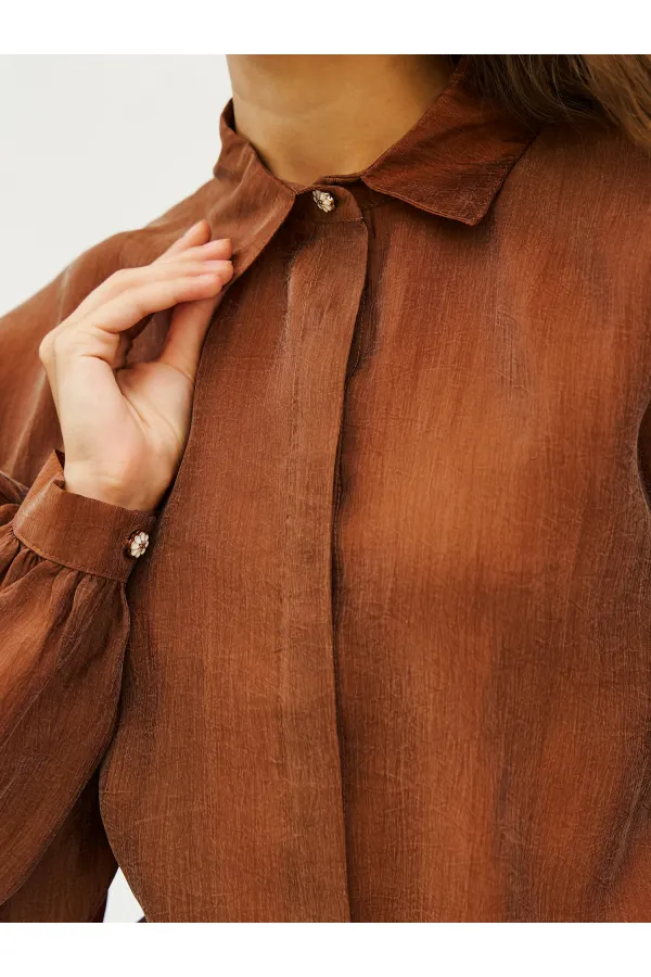 220579 Balloon Sleeve Shirt and Trouser Set