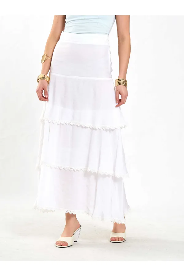 041040 Layered Ruffled Skirt