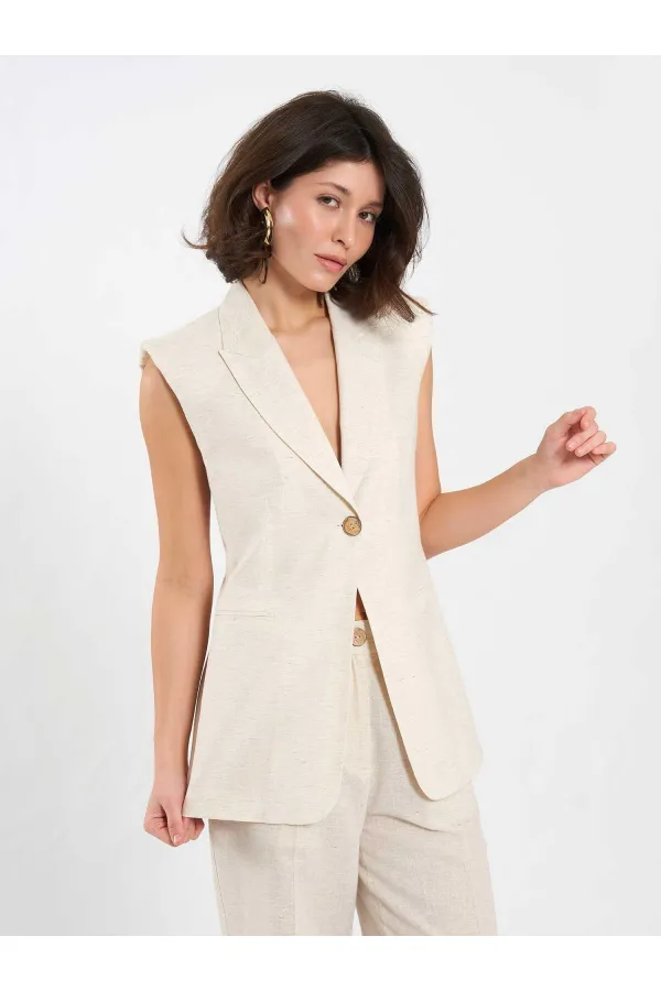 Gilet matelassé à un bouton 120736