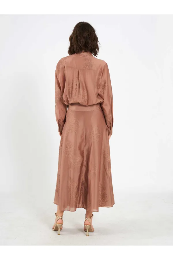 041192 Volanlı Midi Etek