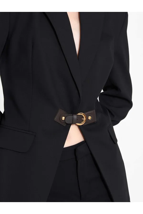 131066 Stella Jacket with Front Belt Buckle