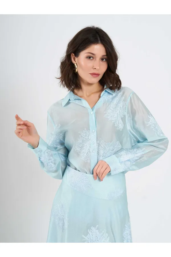 Chemise oversize brodée 080781