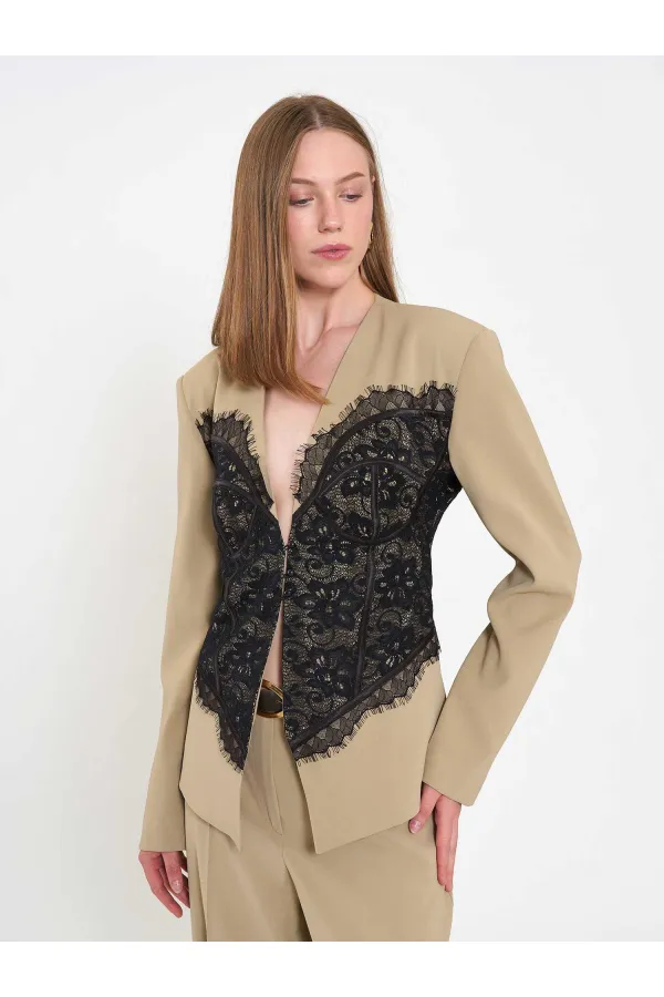 131064 Lace Corset Fit Jacket