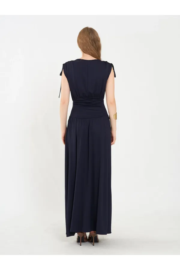 111691 Long Dress with Waistband