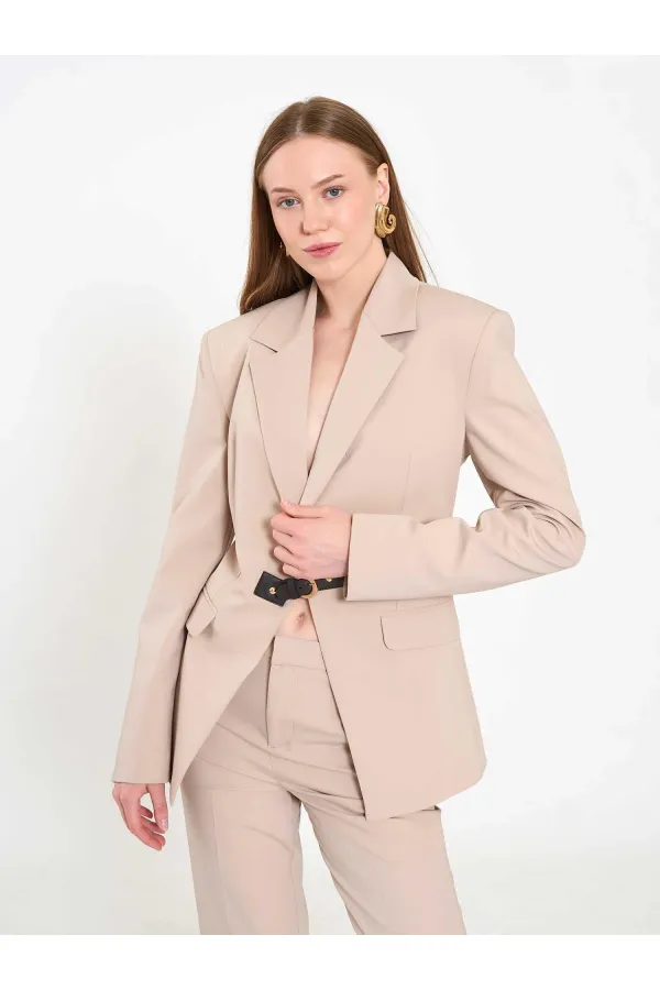 131066 Stella Jacket with Front Belt Buckle