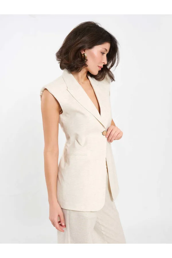 Gilet matelassé à un bouton 120736