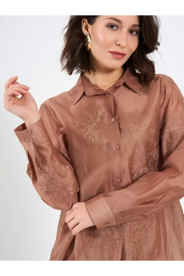 Chemise oversize brodée 080781