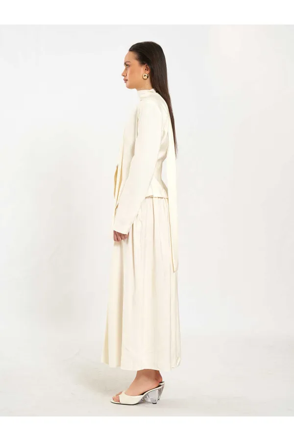 131049 V yaka Şallı Ceket