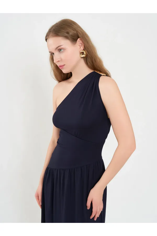 Robe corset asymétrique à taille 111688