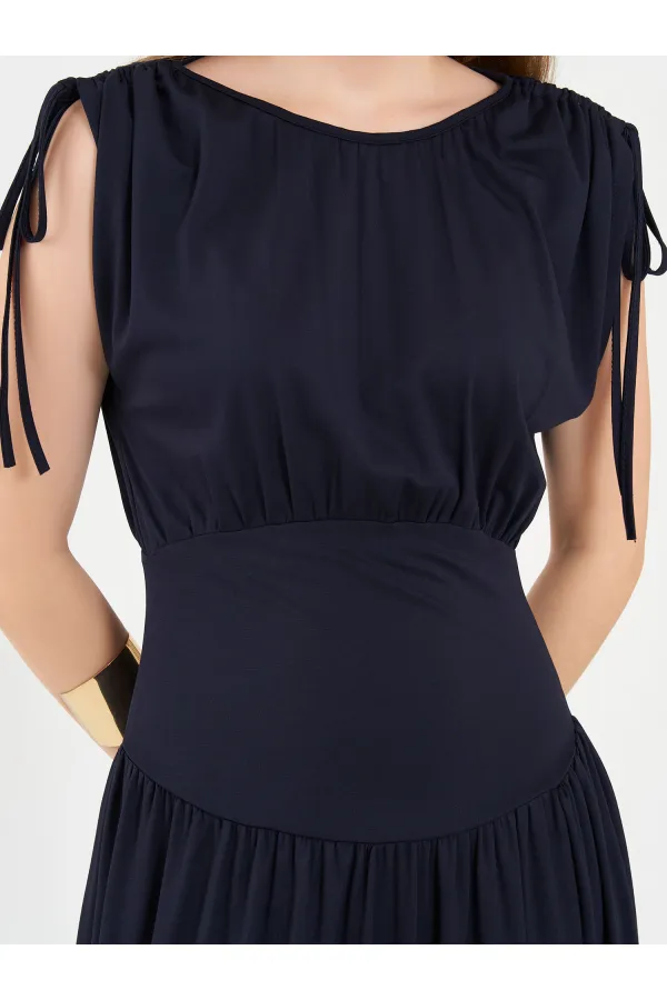 111691 Long Dress with Waistband