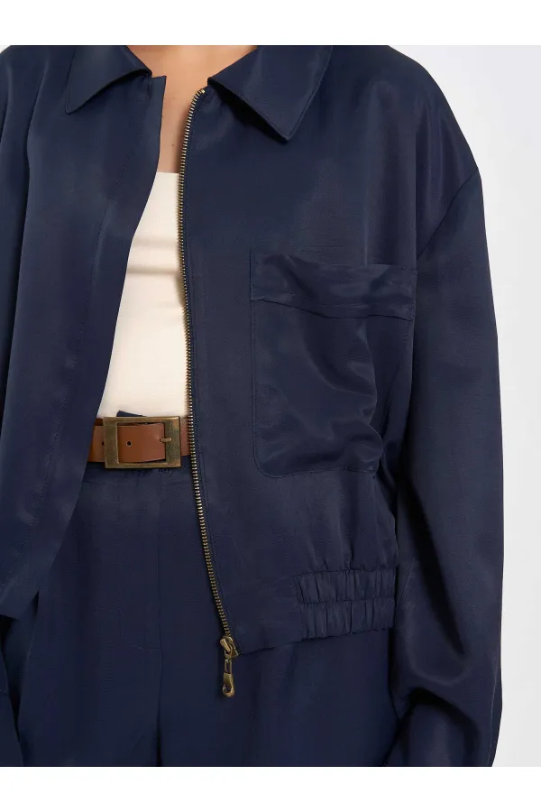 160897 Single Pocket Bomber Jacket