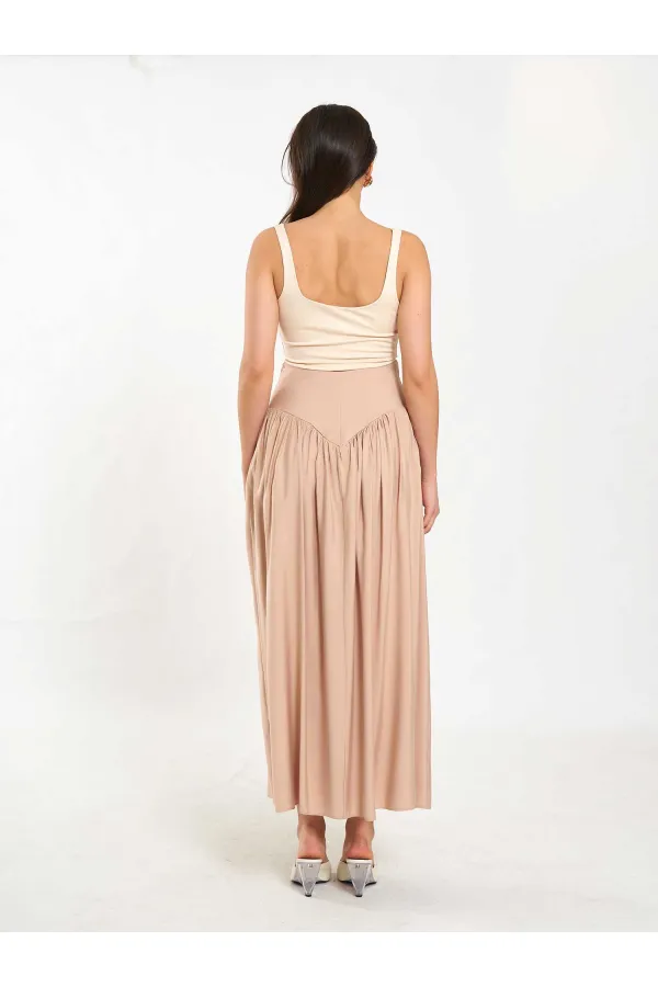 Jupe longue boutonnée sur le devant, style corset, référence 041171