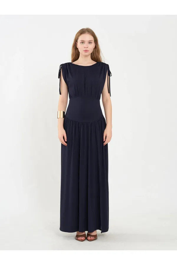 111691 Long Dress with Waistband