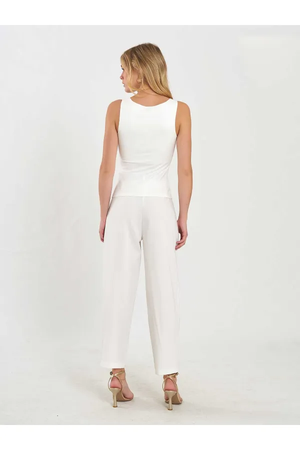 071857 Square Neck Strappy Blouse