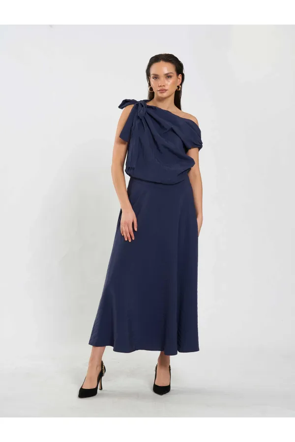 Jupe midi à volants 041162