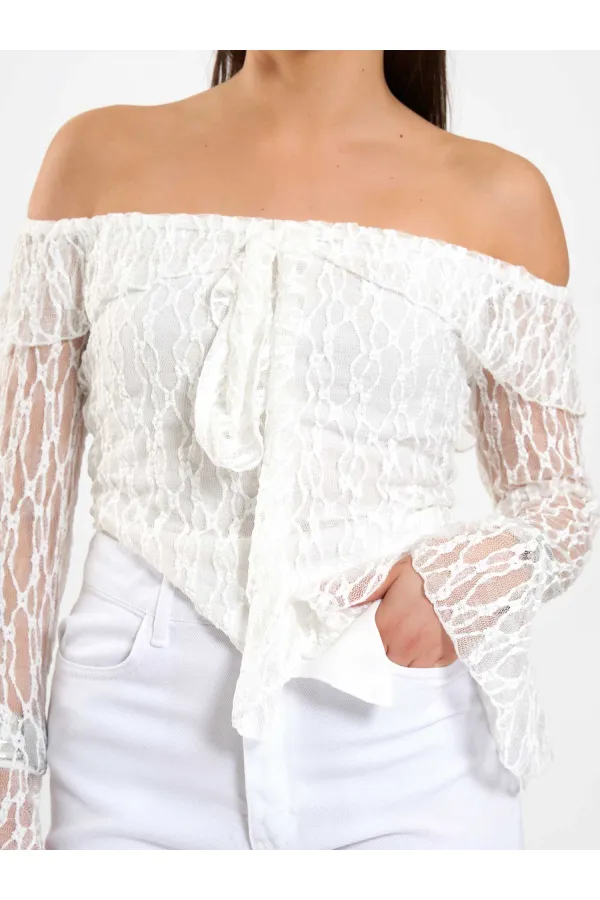 071832 Chemisier asymétrique à encolure bateau