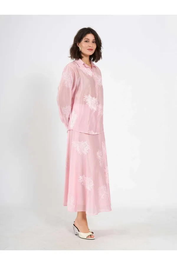 080781 Embroidered Oversize Shirt