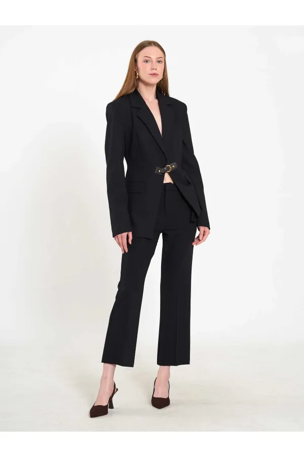 131066 Stella Jacket with Front Belt Buckle