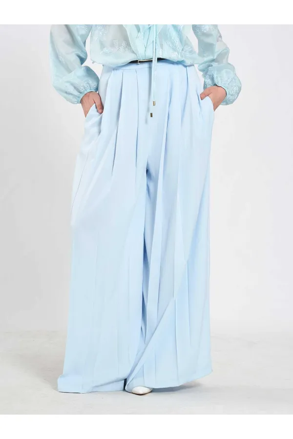 031676 Pleated Loose Fit Belted Trousers 031676 Pleated Loose Fit Belted Trousers