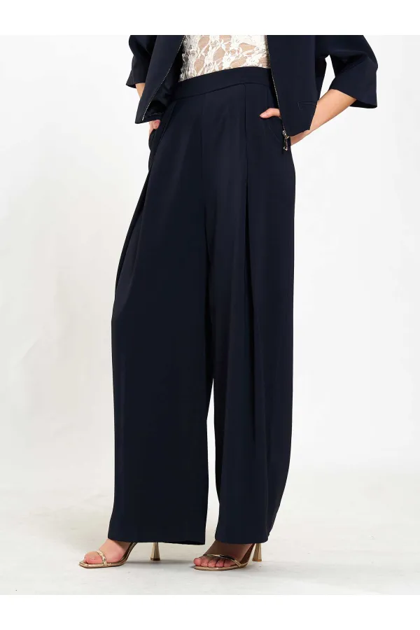 031635 A pileli Bol Paça Pantolon