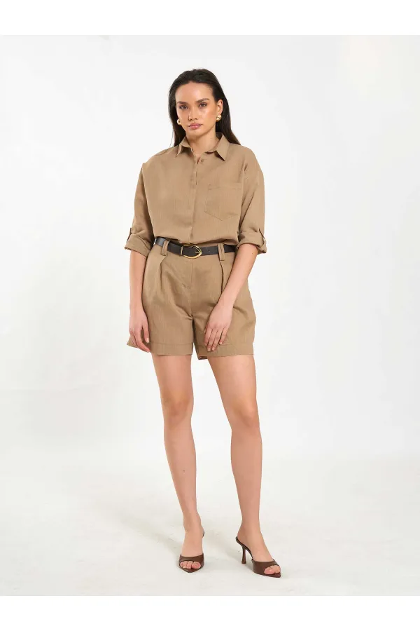 080783 Etek Pervazlı Gömlek