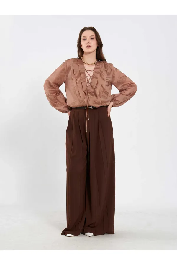 031676 Pleated Loose Fit Belted Trousers 031676 Pleated Loose Fit Belted Trousers