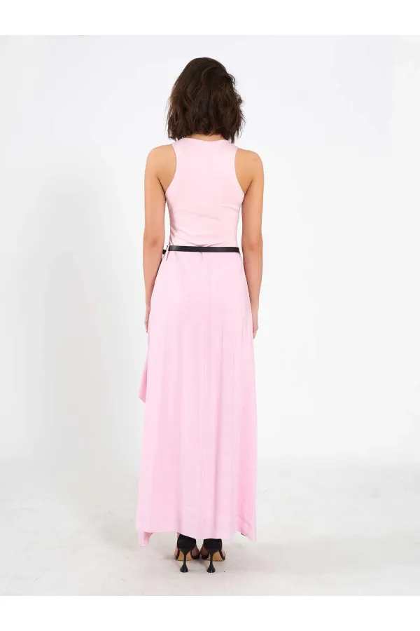 111711 Embellished Belted Dress