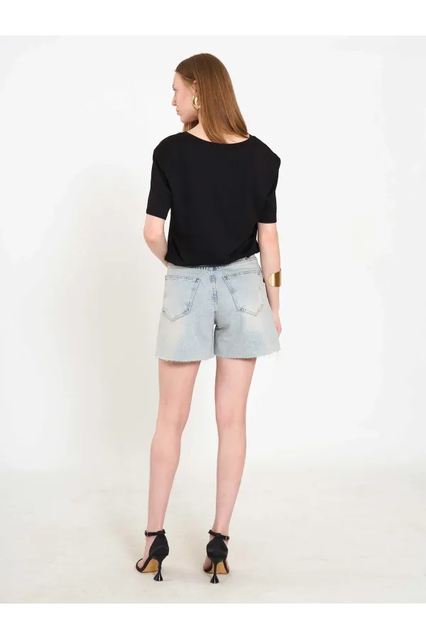 010877 Denim Mini Shorts