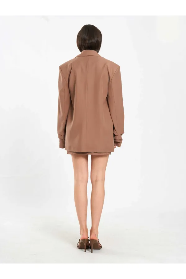 131046 Veste oversize à manches plissées