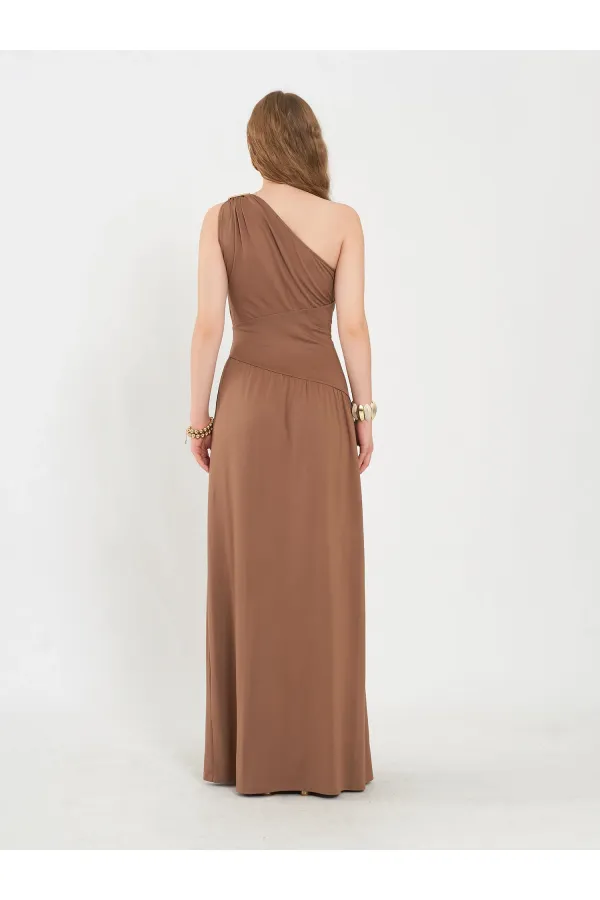 Robe corset asymétrique à taille 111688