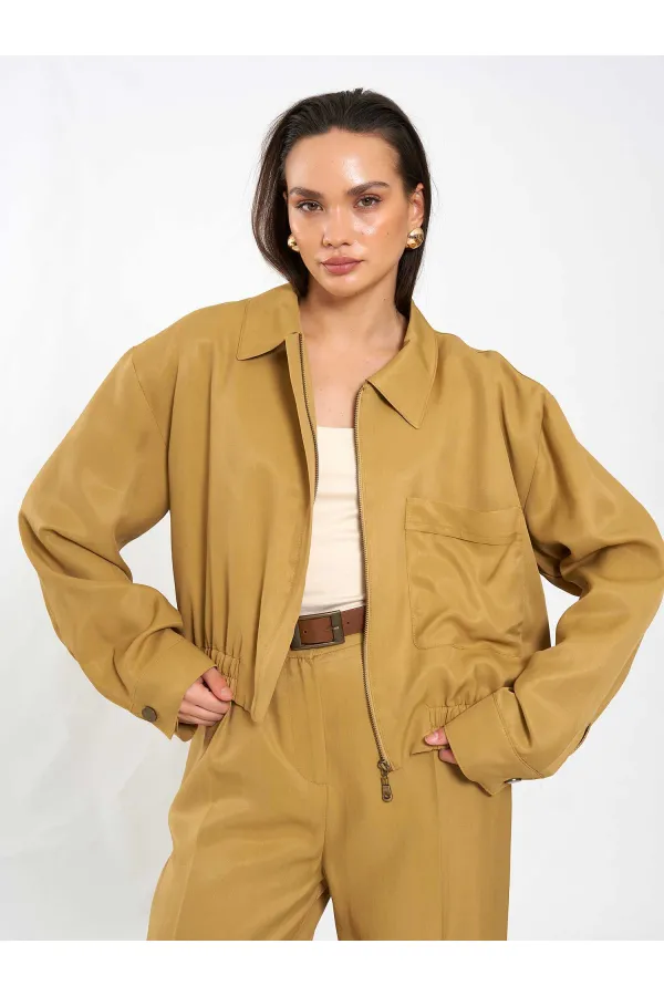 160897 Single Pocket Bomber Jacket