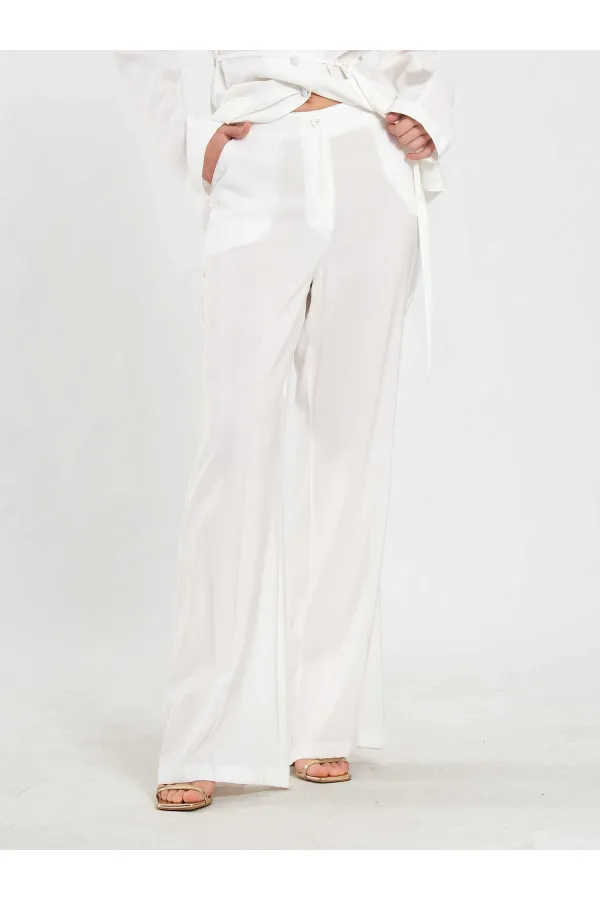 Pantalon à ceinture droite 031663