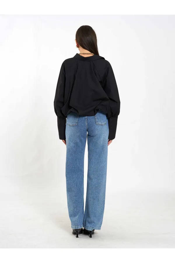 080795 Balon Poplin Gömlek