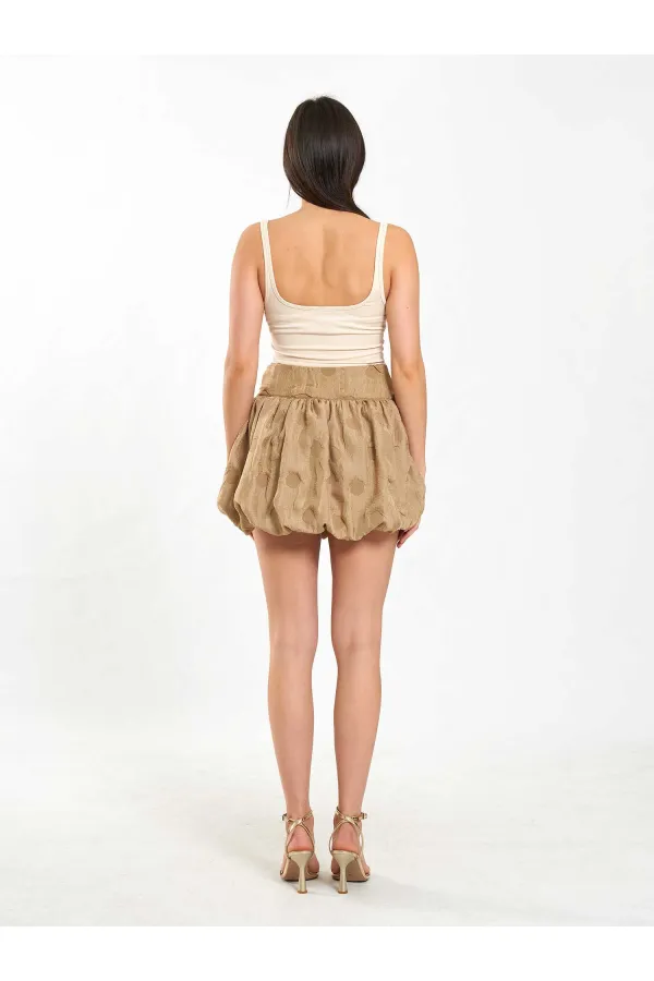 Jupe ballon avec corsage à la taille 041166