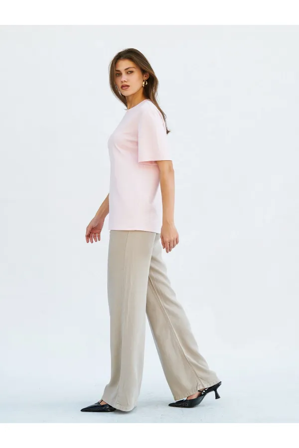 T-shirt oversize à col rond 050733