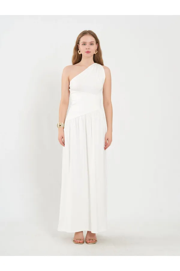 111688 Asymmetrical Waist Corset Dress