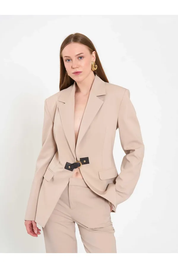 131066 Stella Jacket with Front Belt Buckle